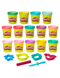 Play-Doh Brillante 14 Latas 85g, Compuesto No Tóxico