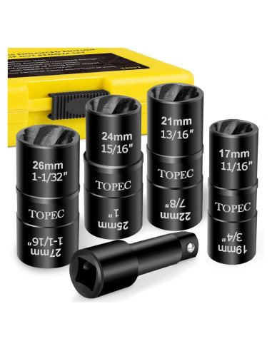 Kit de Eliminación de Tuercas Topec Flip 5 Piezas 17-27mm