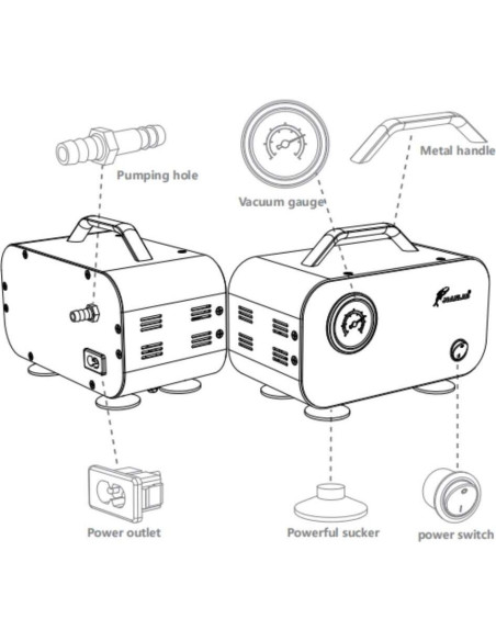 Bomba de Filtración al Vacío JOANLAB VP-10L 10L/min