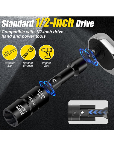 Kit de Eliminación de Tuercas Topec Flip 5 Piezas 17-27mm