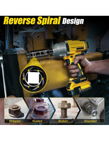 Kit de Eliminación de Tuercas Topec Flip 5 Piezas 17-27mm