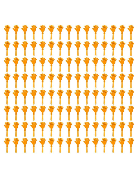 120 Aplaudidores Naranjas de Mano 19 cm para Eventos