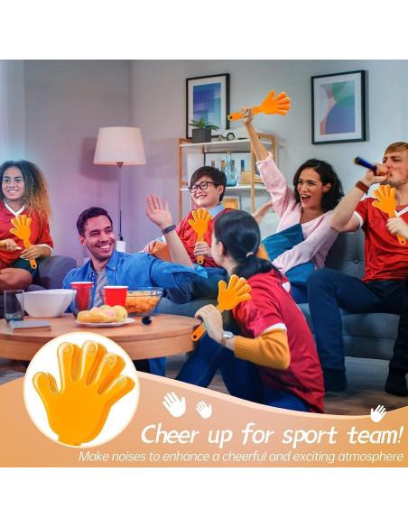 120 Aplaudidores Naranjas de Mano 19 cm para Eventos