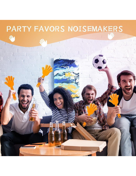 120 Aplaudidores Naranjas de Mano 19 cm para Eventos