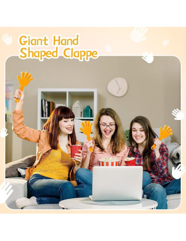 120 Aplaudidores Naranjas de Mano 19 cm para Eventos