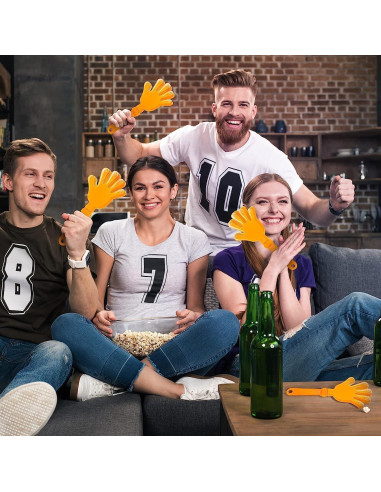 120 Aplaudidores Naranjas de Mano 19 cm para Eventos