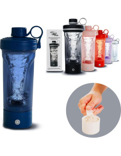 Botella Mezcladora Eléctrica MixMate 650ml Azul 2