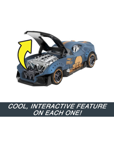 Hot Wheels Paquete de 2 Coches Retroceso 1:43 Interactivos