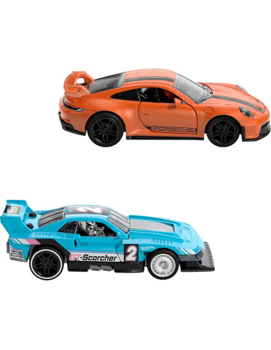 Hot Wheels Paquete de 2 Coches Retroceso 1:43 Interactivos