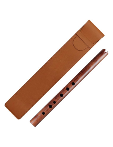 Flauta Quena de Madera Natural Tradicional Andina Roja