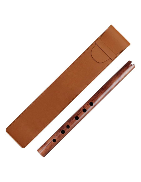 Flauta Quena de Madera Natural Tradicional Andina Roja