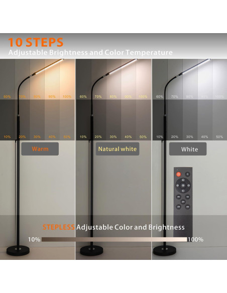 Lámpara de Pie LED Xxean D302 18W Regulable 70 cm Control Remoto