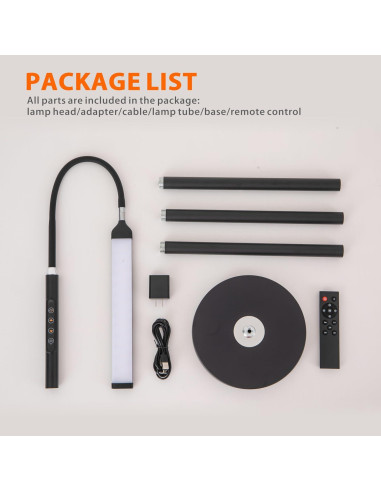 Lámpara de Pie LED Xxean D302 18W Regulable 70 cm Control Remoto