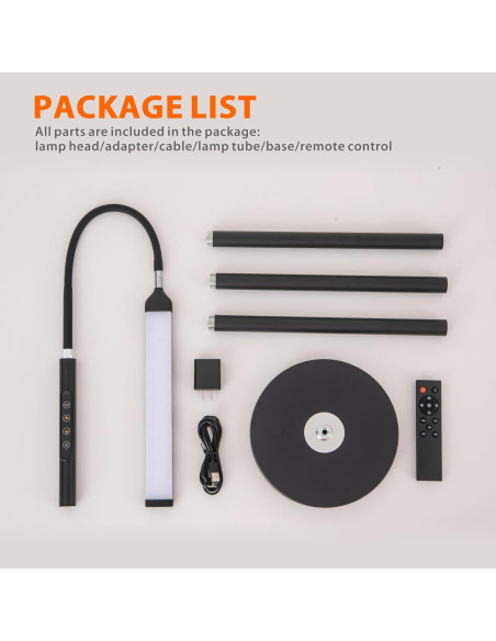 Lámpara de Pie LED Xxean D302 18W Regulable 70 cm Control Remoto