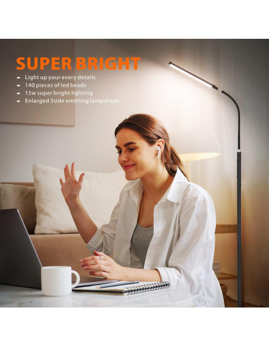 Lámpara de Pie LED Xxean D302 18W Regulable 70 cm Control Remoto