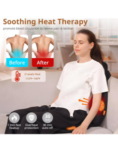 Cojín de Masaje Calefaccionado CARSHION para Silla 95x45cm 2