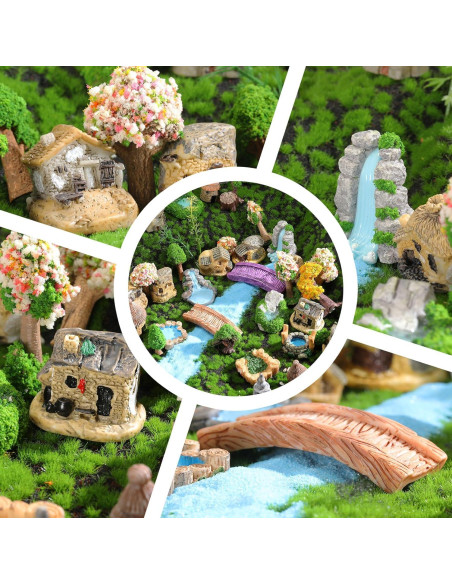 Set Miniaturas Jardín 58 Piezas Canlierr para Decoración DIY