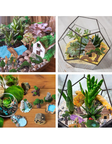 Set Miniaturas Jardín 58 Piezas Canlierr para Decoración DIY