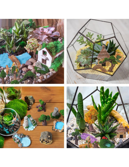 Set Miniaturas Jardín 58 Piezas Canlierr para Decoración DIY