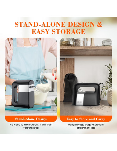 Mezclador de Mano Eléctrico GUALIU CX-6681 450W 5 Velocidades