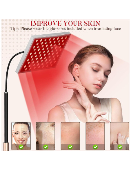 Panel de Terapia de Luz Roja Venoya 150 LEDs 660nm 850nm