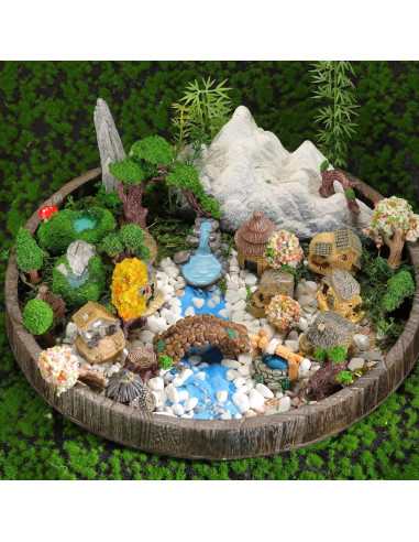 Set Miniaturas Jardín 58 Piezas Canlierr para Decoración DIY