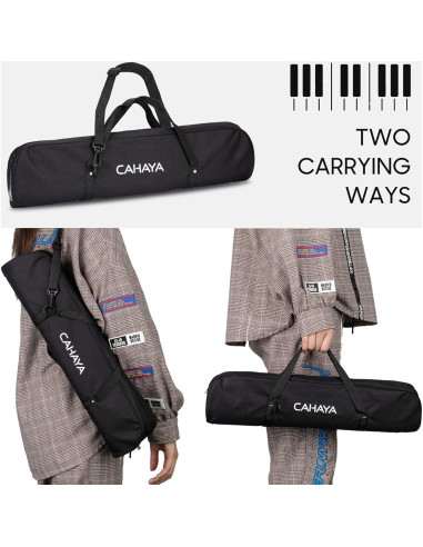 Melodica CAHAYA 32 Teclas Negro con Bolsa y Tubos