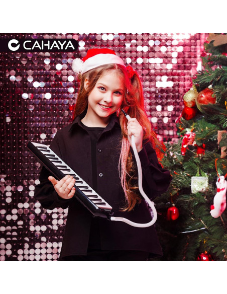 Melodica CAHAYA 32 Teclas Negro con Bolsa y Tubos