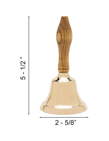 Campana de Mano de Latón Bevin Bells | 2HB | Mango de Madera