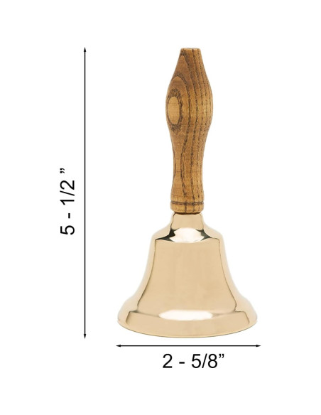 Campana de Mano de Latón Bevin Bells | 2HB | Mango de Madera