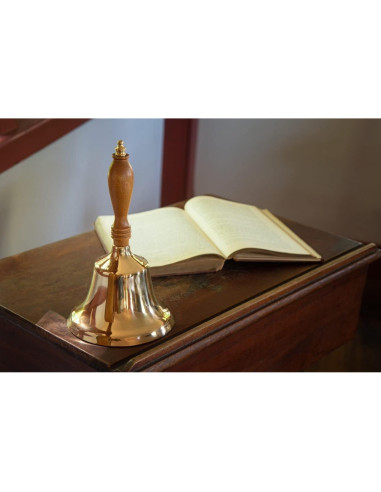 Campana de Mano de Latón Bevin Bells | 2HB | Mango de Madera