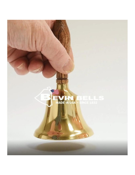 Campana de Mano de Latón Bevin Bells | 2HB | Mango de Madera