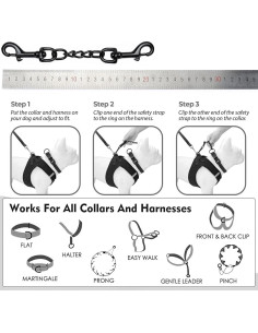 Clip de Seguridad para Collar de Perro DEYACE 20cm Negro 2