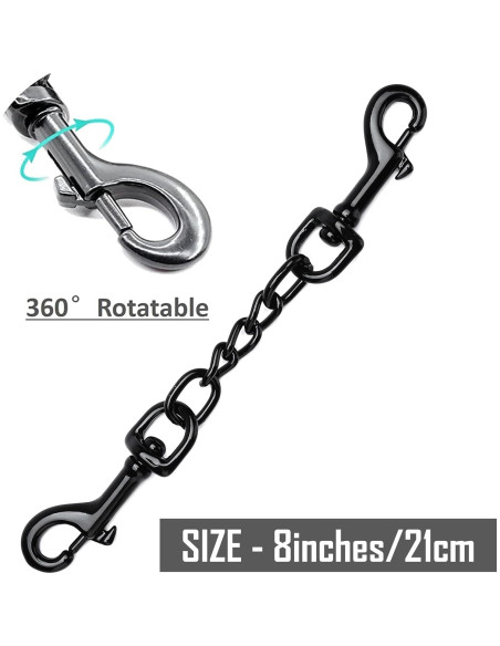 Clip de Seguridad para Collar de Perro DEYACE 20cm Negro