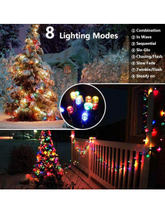 Luces de Navidad Solares Joomer 400 LED 43.59 m Multicolor 2