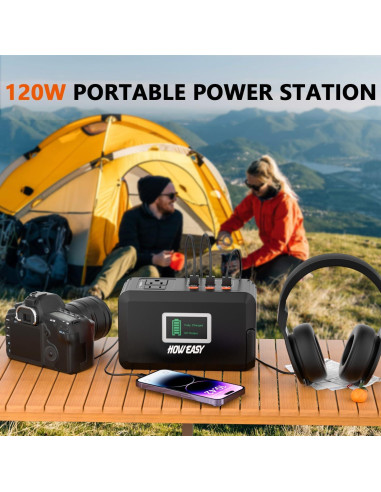 Estación de Energía Portátil HOWEASY 88Wh, 150W AC/DC/USB
