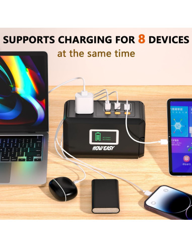 Estación de Energía Portátil HOWEASY 88Wh, 150W AC/DC/USB