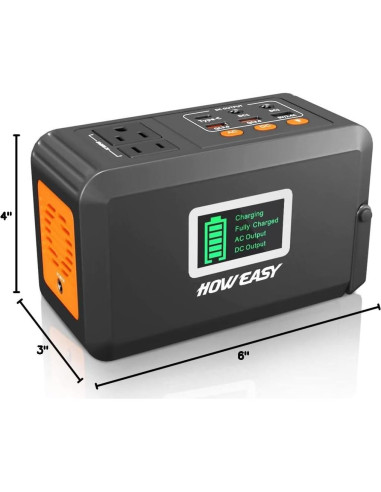 Estación de Energía Portátil HOWEASY 88Wh, 150W AC/DC/USB