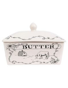 Plato de Mantequilla Creative Co-Op 17.14x10.16cm Vintage