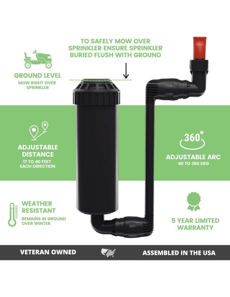 Aspersor Ajustable Quick-Snap QSK-745 5-Pack 5000 ft