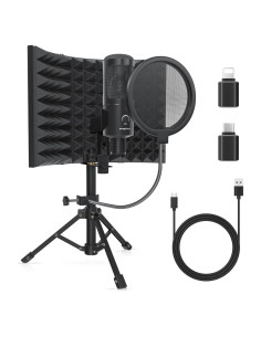 Micrófono de Estudio SwaykTech SWK3 con Escudo y Filtro