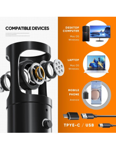 Micrófono de Estudio SwaykTech SWK3 con Escudo y Filtro 2