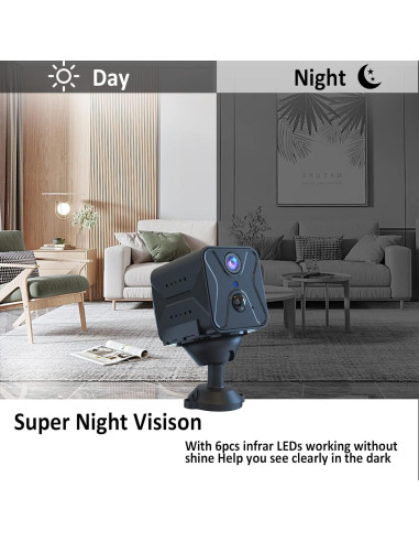 Cámara Espía Javiscam 4K WiFi con Batería de 2800mAh