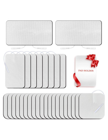 Pads Electrodos TENS Melede 30 PCS Reutilizables 3 Tamaños