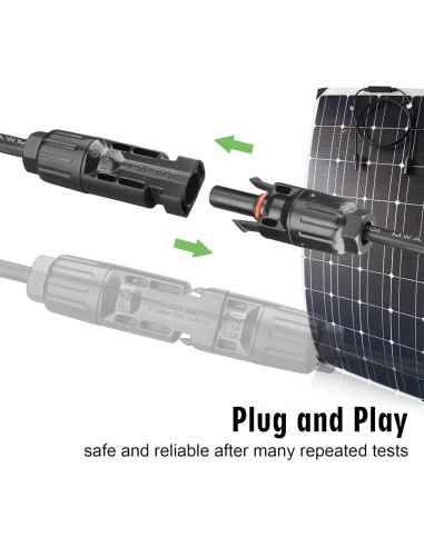 Cable Solar 10AWG Anderson 182,88 cm para Generadores