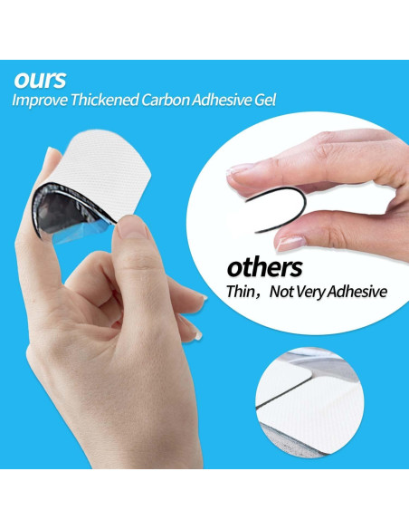 Pads Electrodos TENS Melede 30 PCS Reutilizables 3 Tamaños