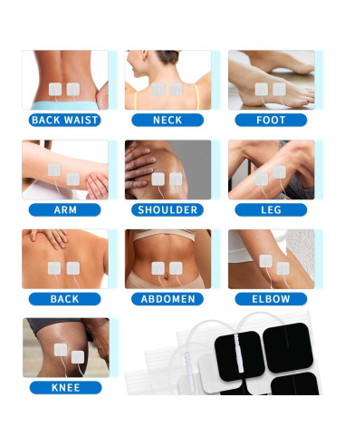 Pads Electrodos TENS Melede 30 PCS Reutilizables 3 Tamaños