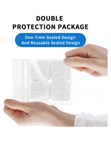 Pads Electrodos TENS Melede 30 PCS Reutilizables 3 Tamaños