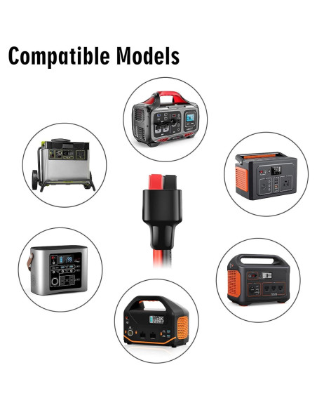Cable Solar 10AWG Anderson 182,88 cm para Generadores