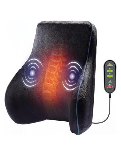 Almohada Lumbar COMFIER con Vibración y Calor - Soporte Espalda